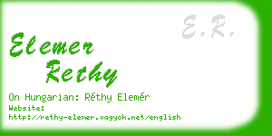 elemer rethy business card